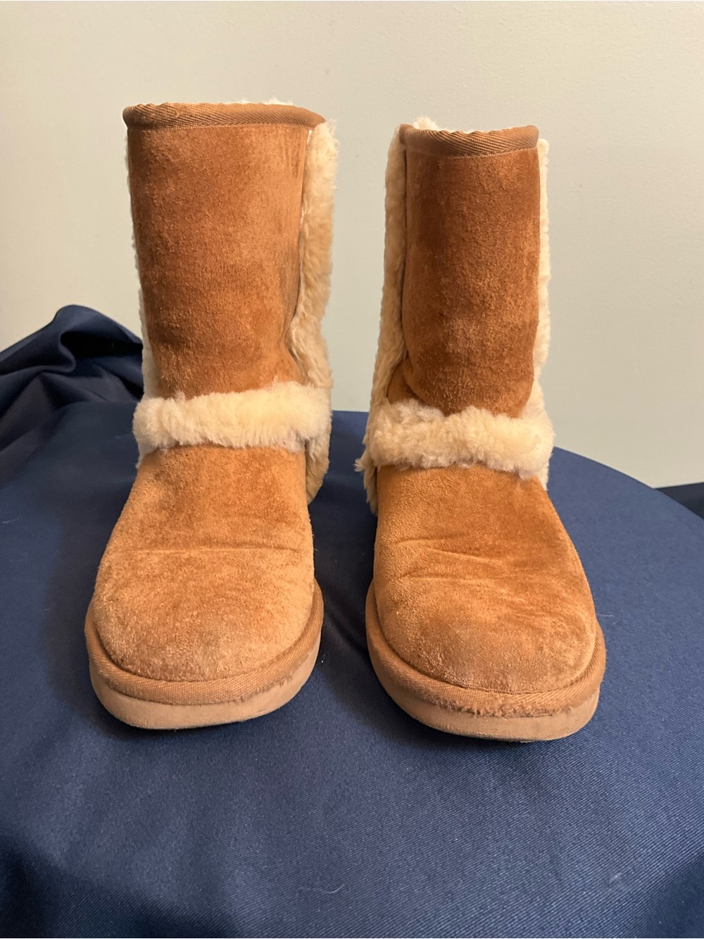 UGG Kids Chestnut Suede Shearling Boots